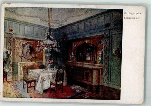 sign. Biegler H. Speisezimmer Interieur
