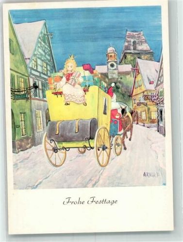 Postkutsche sign. Arnulf Erich Stegmann Weihnachten