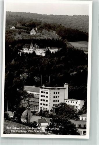 Bad Schwalbach Hotel Paulinenberg Villa Opel Platte