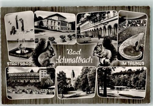 Bad Schwalbach 1969 Hotel Kirche Eichhörnchen