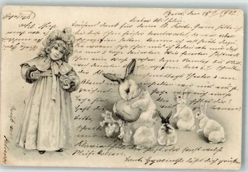 1902 Prägedruck Kind Lithographie