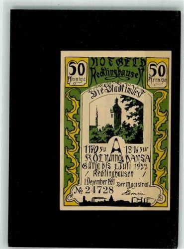 Recklinghausen 1922 50 Pfennig