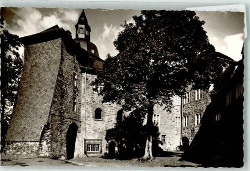 Siegen Schloss Ort handschriftlich Foto Original aus Archiv eines Ansichtskartenverlags