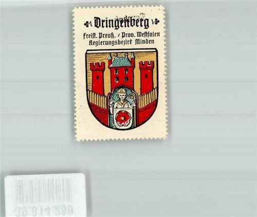 33014 W3490 Dringenberg Vignette Freist. Preuß. Prov. Westfalen Regierungsbezirk Minden
