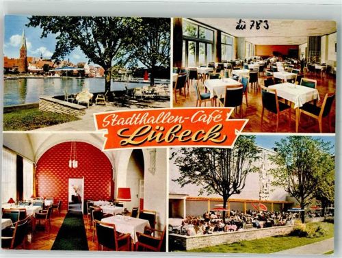 Lübeck Stadthallen-Cafe mit Außengastronomie