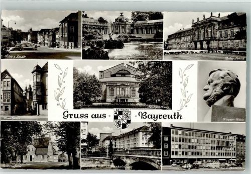 Bayreuth Eremitage Schloss Brautgasse Bahnhofstrasse Denkmal Wagner
