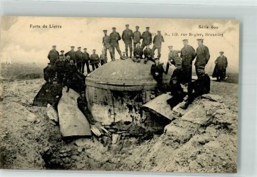 Lier Fort de Lierre Beschuß eines Panzerturms Soldaten Edit. S. D. Serie 600