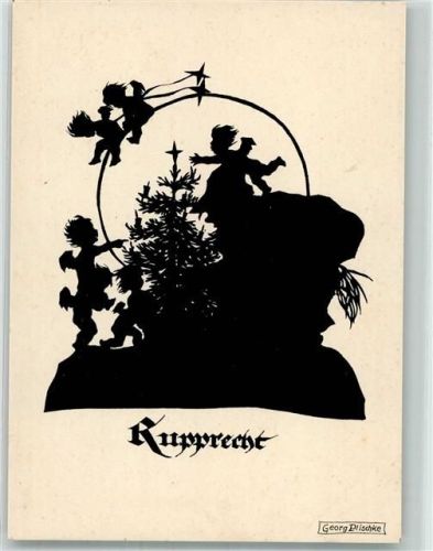Spendenkarte Rupprecht Engel Scherenschnitt Baustein f. deutsches Kinderland