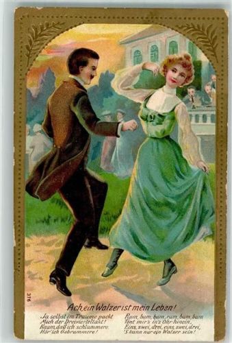1909 Prägedruck Frau