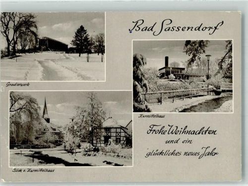 Bad Sassendorf Winter Kurmittelhaus Gradierwerk Kirche