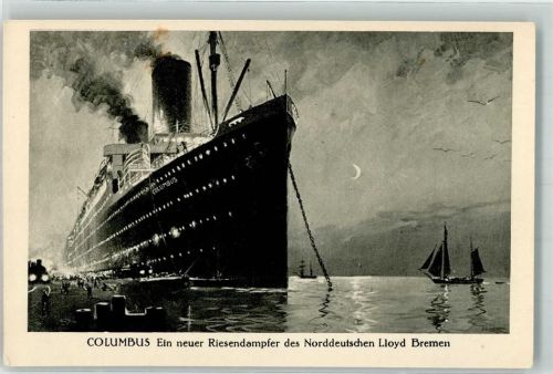 Ein Riesendampfer des Norddeutschen Lloyd Bremen