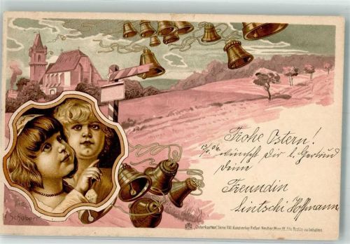 1906 Ostern Glocken Kinder Kunstverlag Rafael Neuber Serie XVII.
