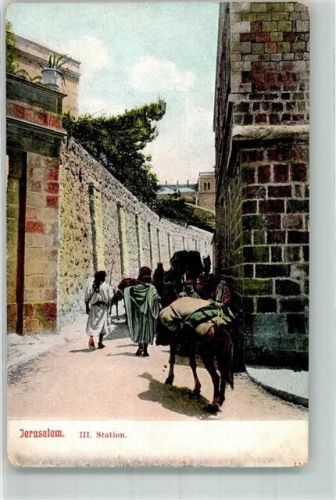 Jerusalem III. Station Tracht Esel