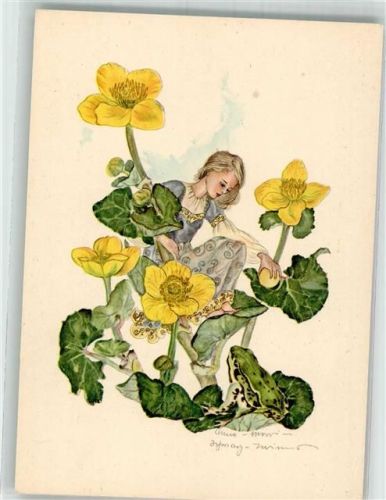 Elfen in der Butterblume sign. Schwarz-Torino Verlag Georg Michel 1052