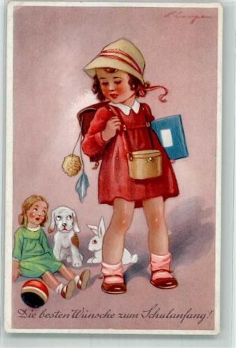 Kind Puppe Hund Hase Tornister