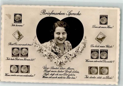 Frau Spruch Rosen Briefmarkenabbildungen Amag Nr.66991-1