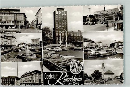 Rüsselsheim Bahnhofstrasse Rathaus Kirche Fabirk Opel Auto