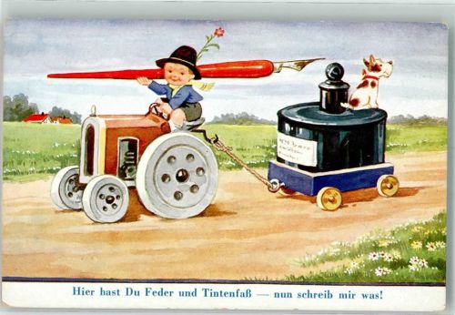 Kind Tracktor Jack Russell Schreibfeder WBSS 7722/1