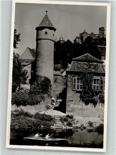 Wertheim Kittsteinturm und Burg Wertheim Foto Original aus Archiv eines Ansichtskartenverlags Ort handschriftlich