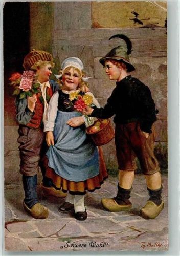 1918 sign. Matthei , schwere Wahl Kinderpoesie