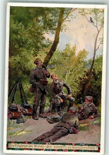 1916 Unsere Feldgrauen Pfeife Die Vöglein im Walde sign. Hey, Paul Nr.19 Verein für das Deutschtum im Ausland