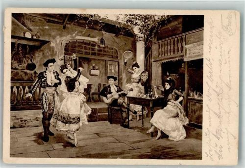 1914 sign. Cipolla Szene aus der Oper Carmen von Georges Bizet
