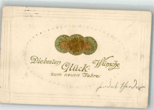 Neujahr 3 Münzen Deutsches Reich Goldletter
