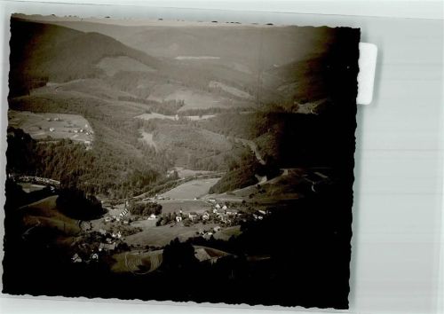 Schwarzenberg Vogelschau Ort handschriftlich Foto Original aus Archiv eines Ansichtskartenverlags