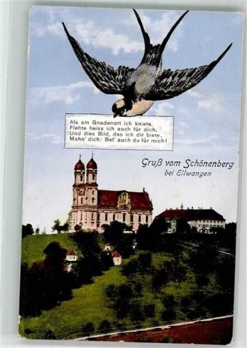 Ellwangen 1915 Wallfahrtskirche Schönenberg