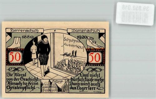 Weißenfels 1921 50 Pfg Schusterstadt