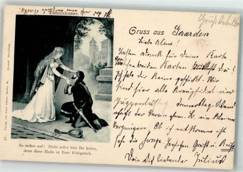 1899 Frau Tannhäuser Spruch Gruss aus Mandoline