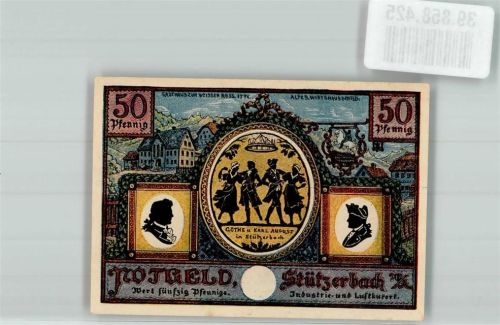 Stützerbach 1921 50 Pfennig ehem. Jagdschloss