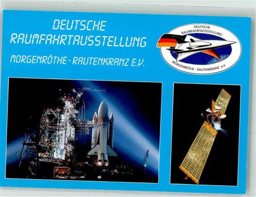Morgenröthe Ausstellung Space Shuttle auf Startrampe Satellit Olympus ESA Kennedy Space Center