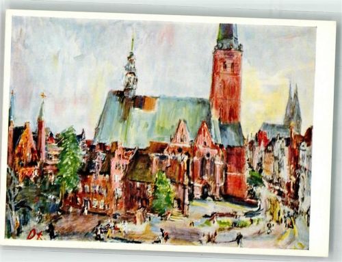 Lübeck sign. Kokoschka Jakobkirche 1958