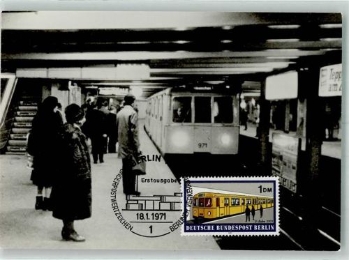 Berlin Mitte U-Bahn Bahnhof Sonderstempel Briefmarke Bildseite