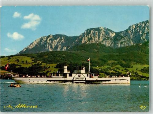 Raddampfer Unterach Attersee Schwäne