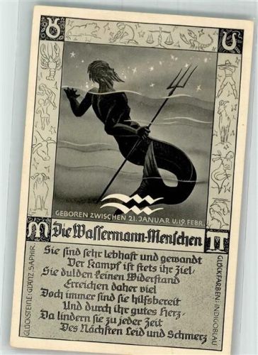 1935 - 1940 Wassermann Menschen Rückseite Text