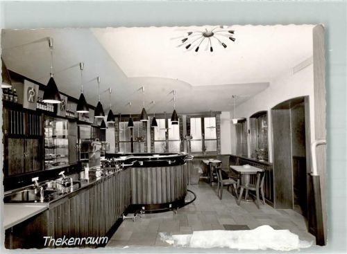 Werne Gasthaus zum Ruhrlicht Gastraum Thekenraum Ort handschriftlich Foto keine AK