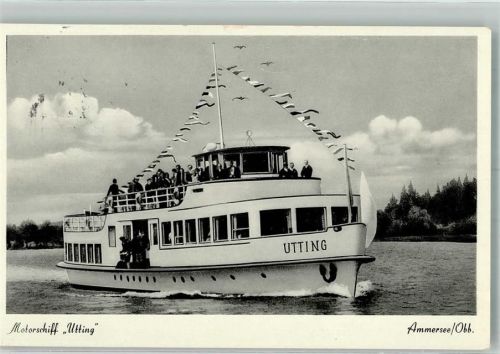 Eching Fahrgastschiff Utting auf dem Ammersee Ort lt. Fotograf Bergmoser Notopfermarke