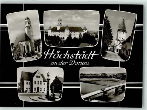Höchstädt Schloss Kirche Brücke Denkmal Auto