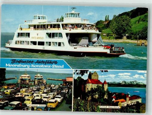 Meersburg Autofähre Fritz Arnold Autos VW Käfer VW Bus Schloß