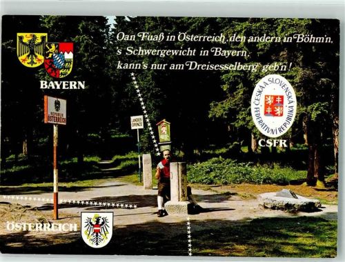 Dreisesselberg Dreisesselberg Wappen Stein Bayern Österreich CSFR