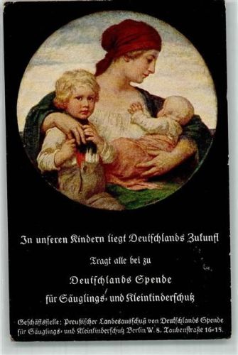 Heimatnot Deutschlands Spende f. Säuglinge u. Kleinkinderschutz