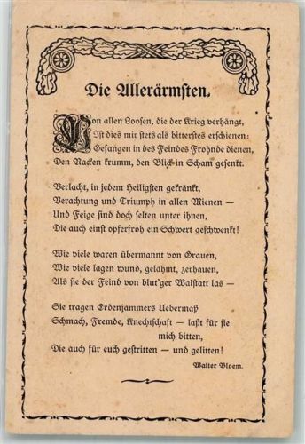 Für deutsche Kriegs- u. Zivilgefangenen Spende 1916 Gebrauchsspuren