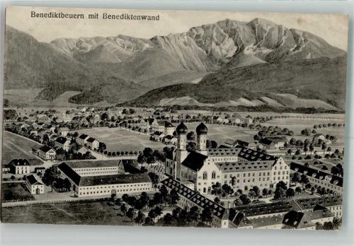 83671 W8174 Benediktbeuern Foto AK Kirche Kloster