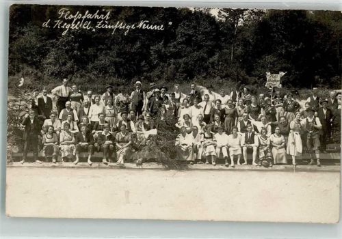Floßfahrt des Kegelvereins Zünftige Neune Kegeln Floß Privatfoto AK