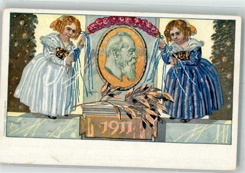 1911 sign. Ivi Diez Künstlerkarte Oscar Consée Kunstanstalt München (IVI DIEZ), Poststempel München 12.3.1911, Ganzsache 5 Pf Königreich