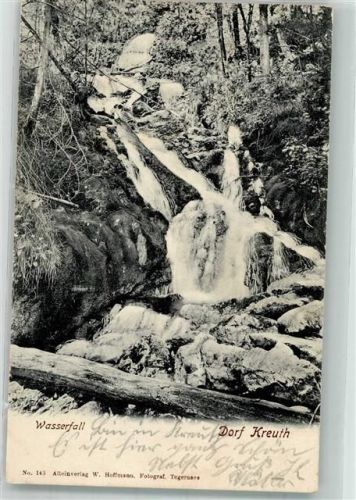 Kreuth 1900 Foto AK Wasserfall