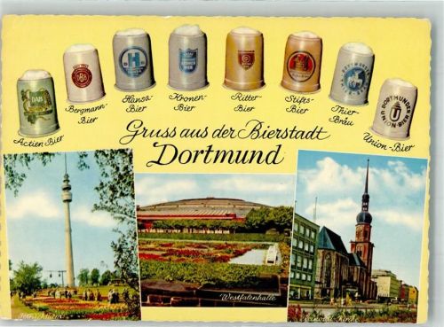 Dortmund Bierkrüge Fernsehturm Westfalenhalle KIrche