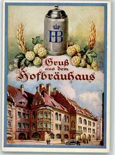 München Hopfen Auto sign. Sch.E. Verlag Lengauer Nr.4009